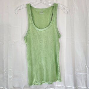 Aerie Size Medium Women's Green Ribbed Tank Top